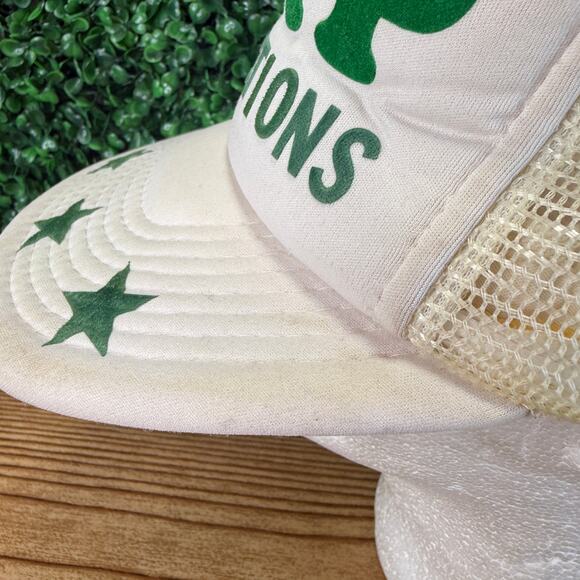 Vintage 80s WRP Productions Trucker Felt Print Adult Hat Cap - Picture 7 of 9